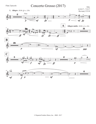 Concerto Grosso (2017) flute 2 and piccolo
