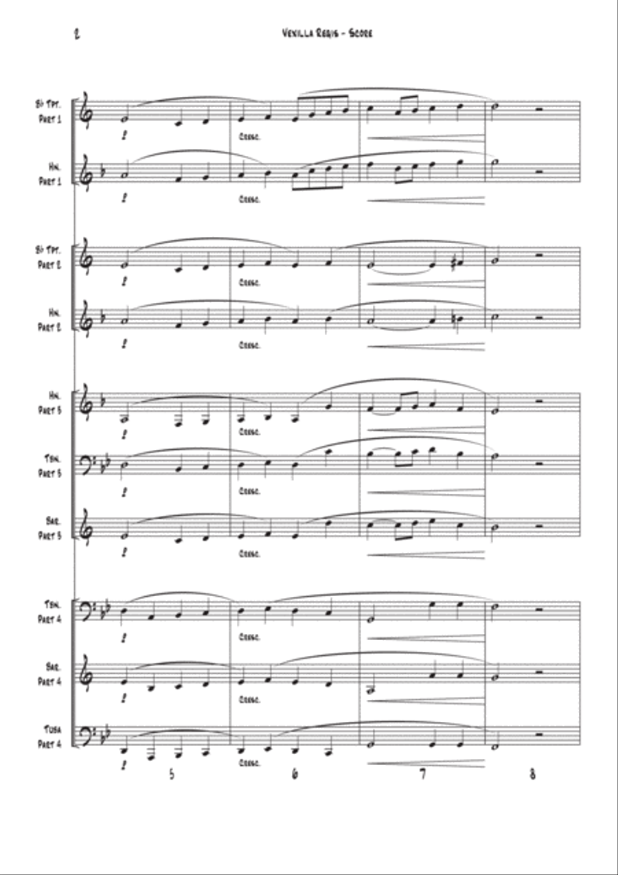 Vexilla Regis for Brass Ensemble Brass Ensemble scores gallery preview page 3