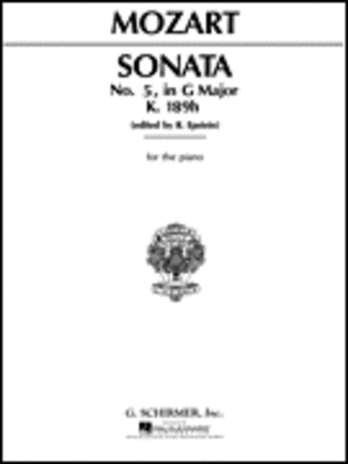 Book cover for Sonata No. 5 in G Major K189H/283