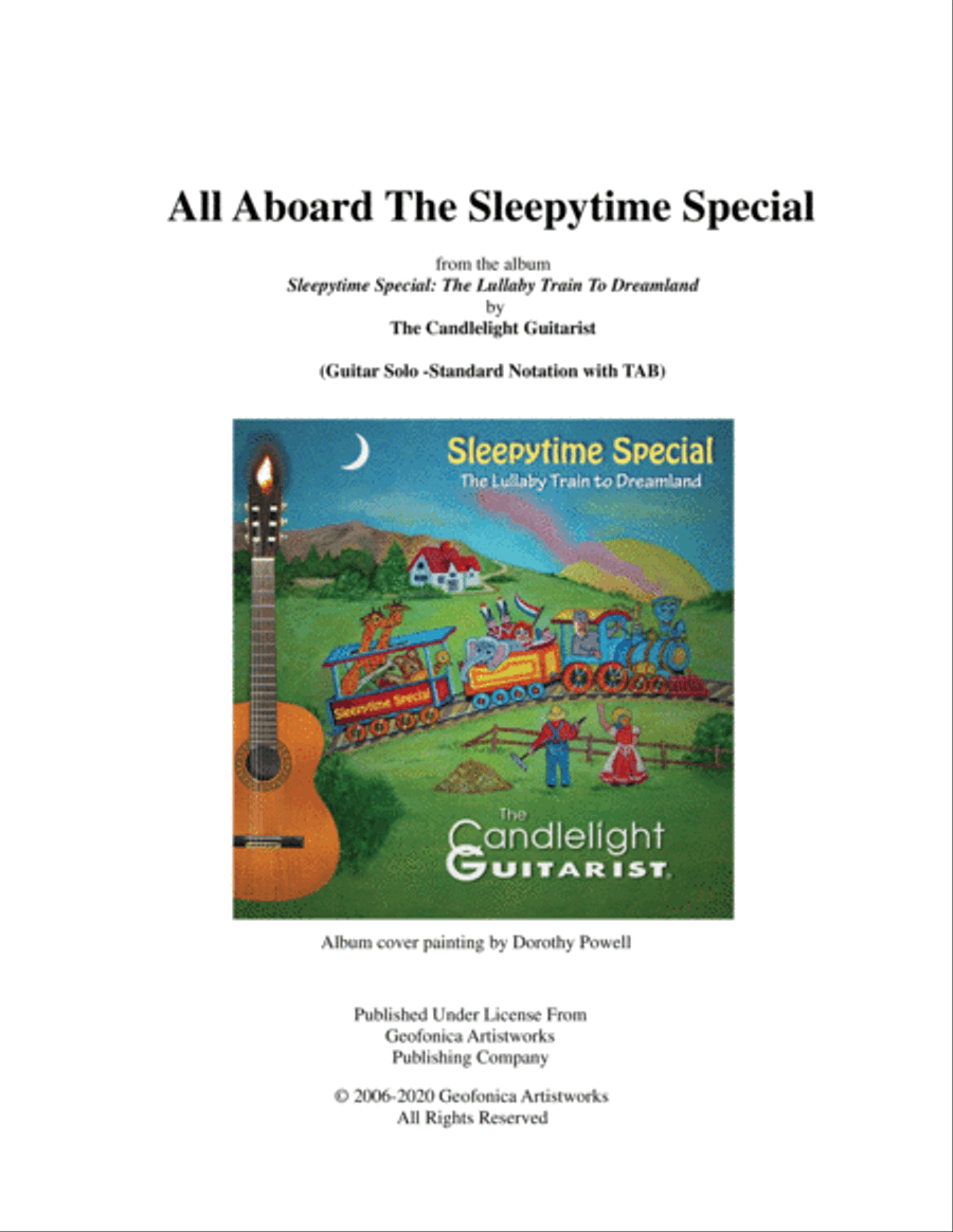 All Aboard The Sleepytime Special (blues guitar solo, in TABS and standard notation) Acoustic Guitar scores gallery preview page 1
