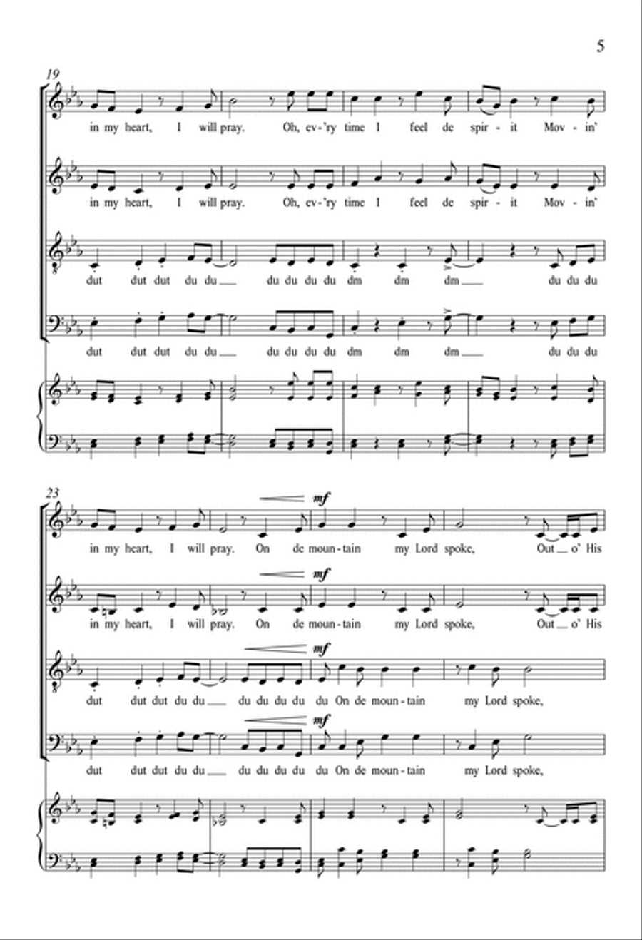Ev’ry Time I Feel de Spirit Divisi scores gallery preview page 4