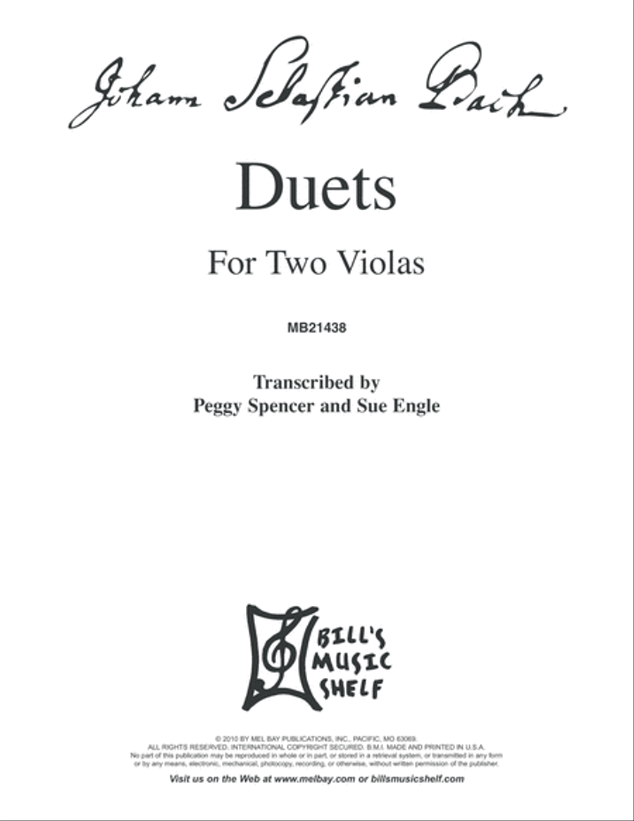 J.S. Bach: Duets for Two Violas String Duet scores gallery preview page 2