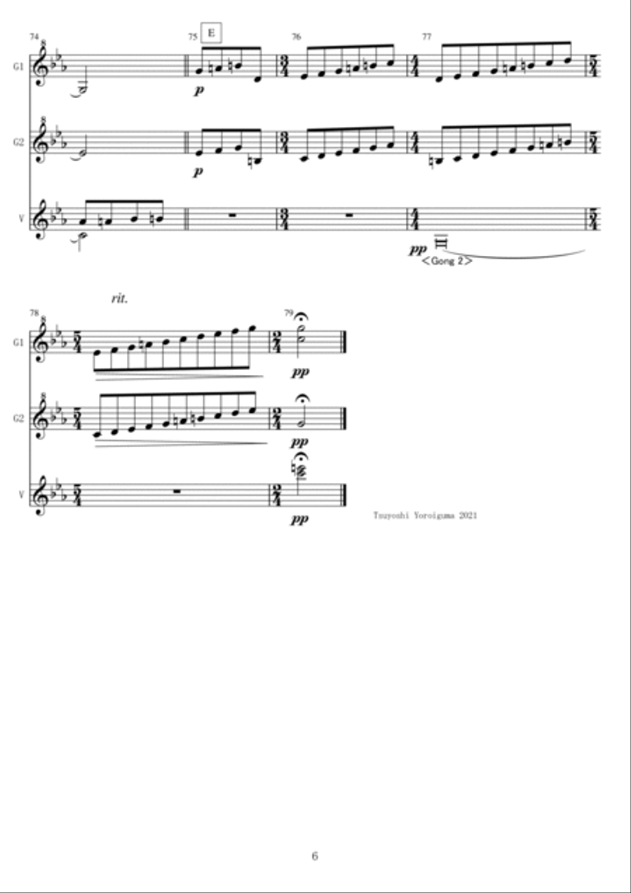 <Mallet Trio> Petit Poucet from Ma Mère l'Oye Percussion Ensemble scores gallery preview page 6