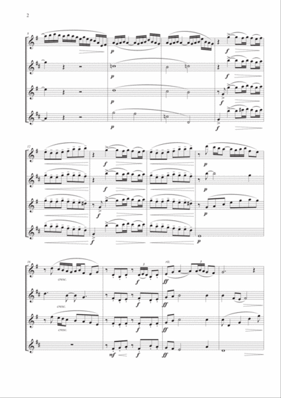 Prelude from "Suite Bergamasque" for Saxophone Quartet image number null