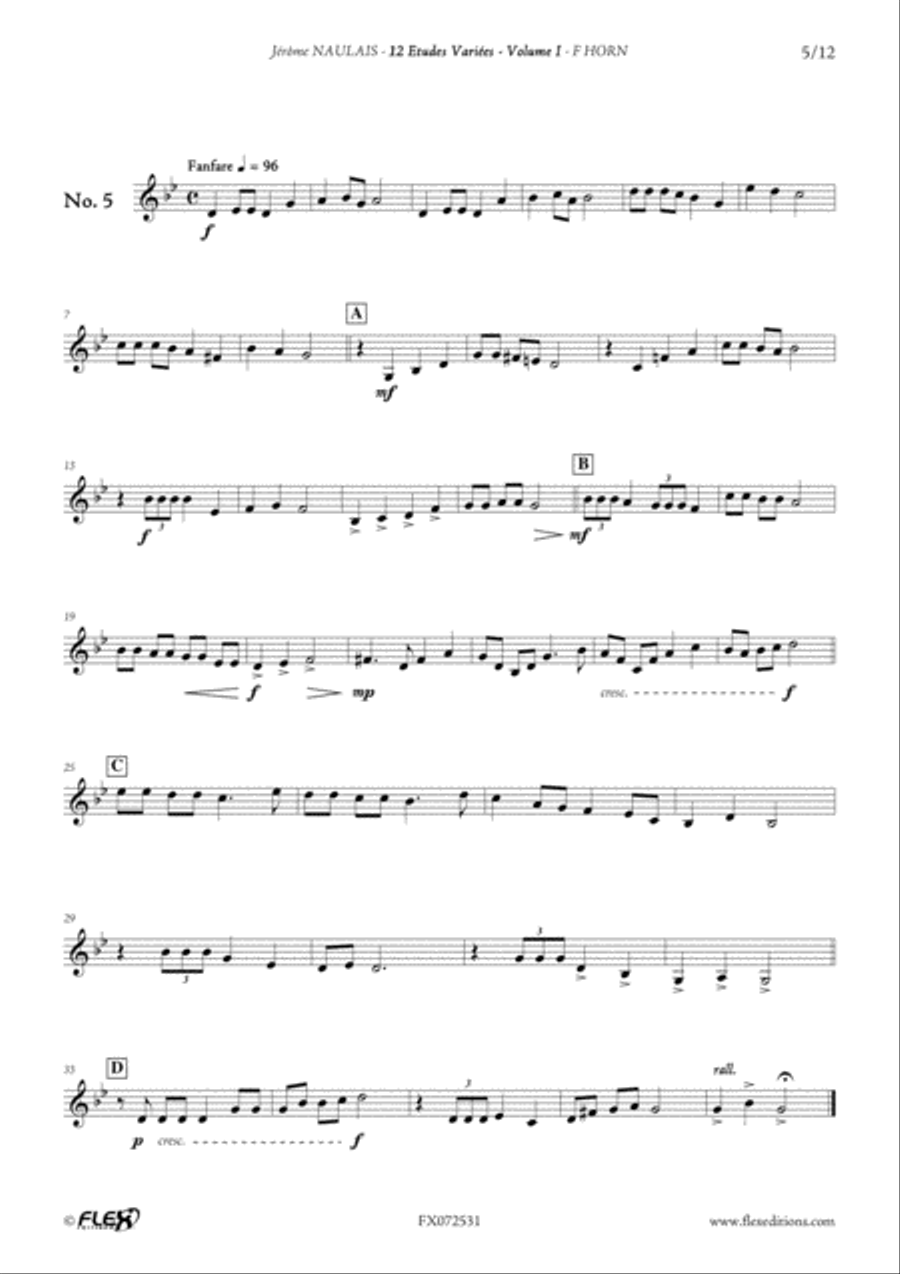 12 Etudes Variees - Volume I Solo Part scores gallery preview page 6