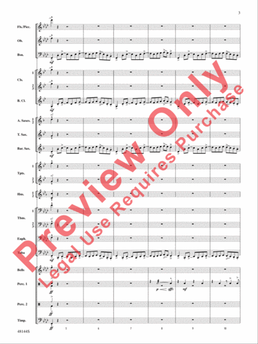 Dances of a Shimmering Spirit Concert Band scores gallery preview page 4