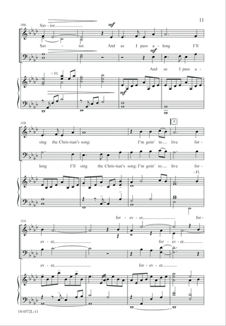 Pilgrim Song 4-Part scores gallery preview page 11