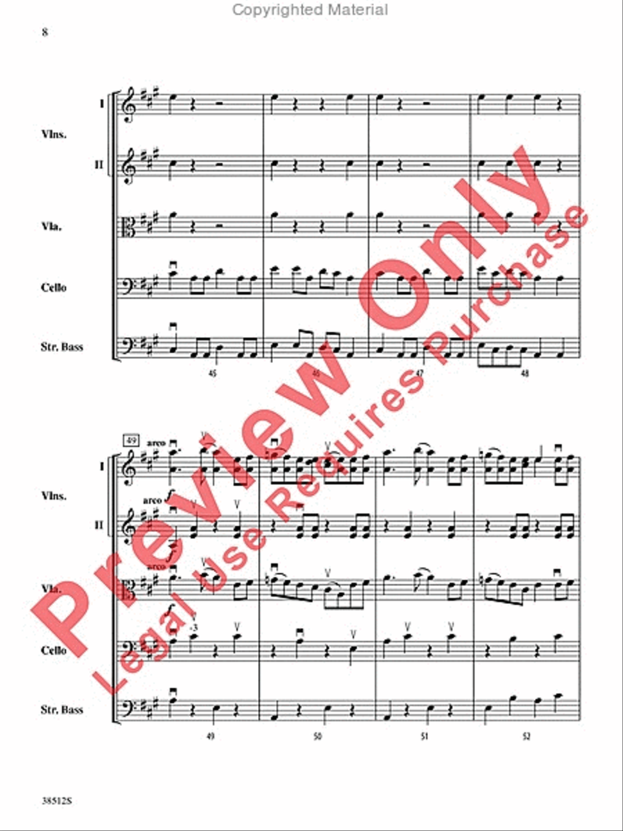 Bluegrass Fiddle Frenzy String Orchestra scores gallery preview page 9