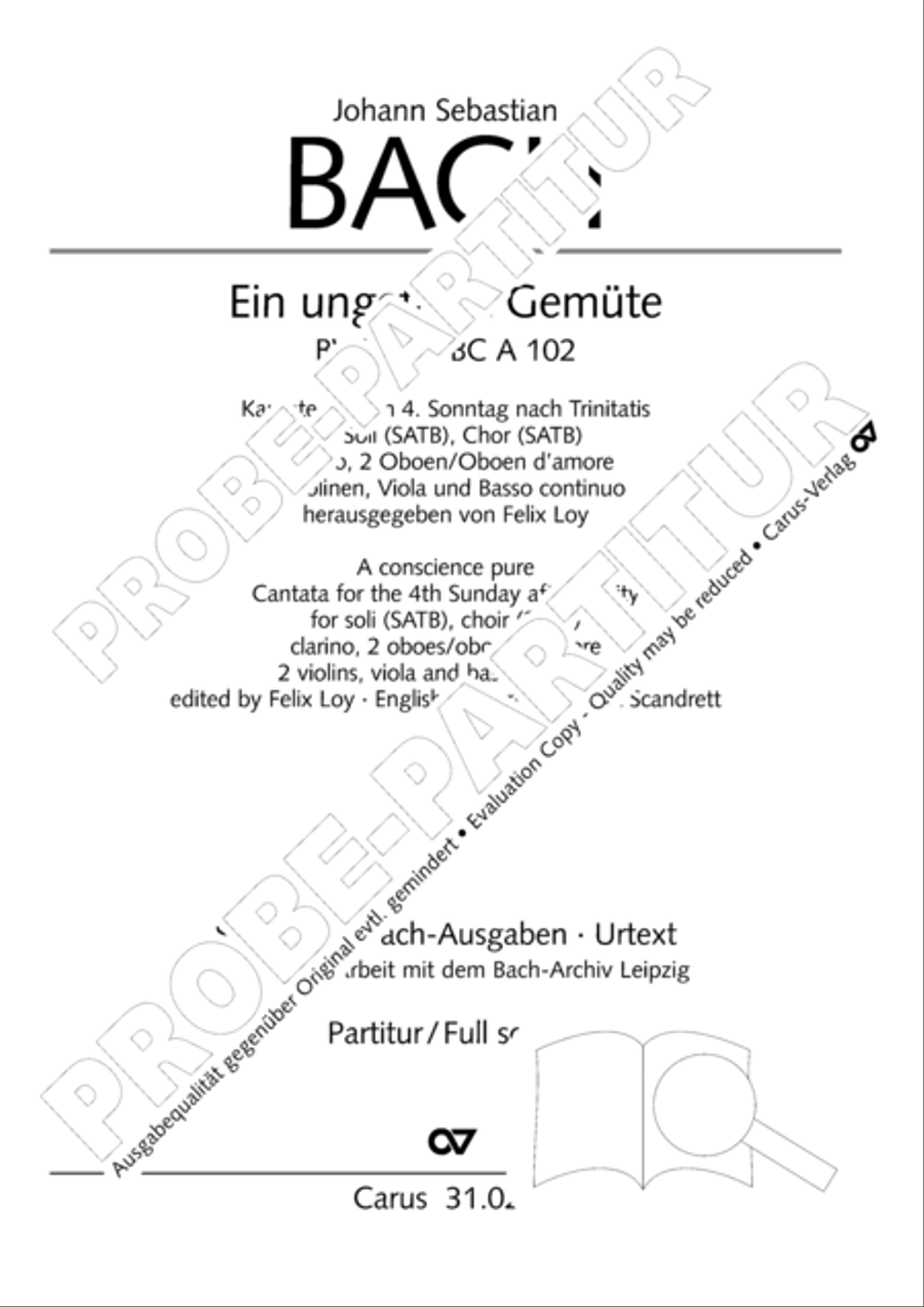 A conscience pure (Ein ungefarbt Gemute) 4-Part scores gallery preview page 2