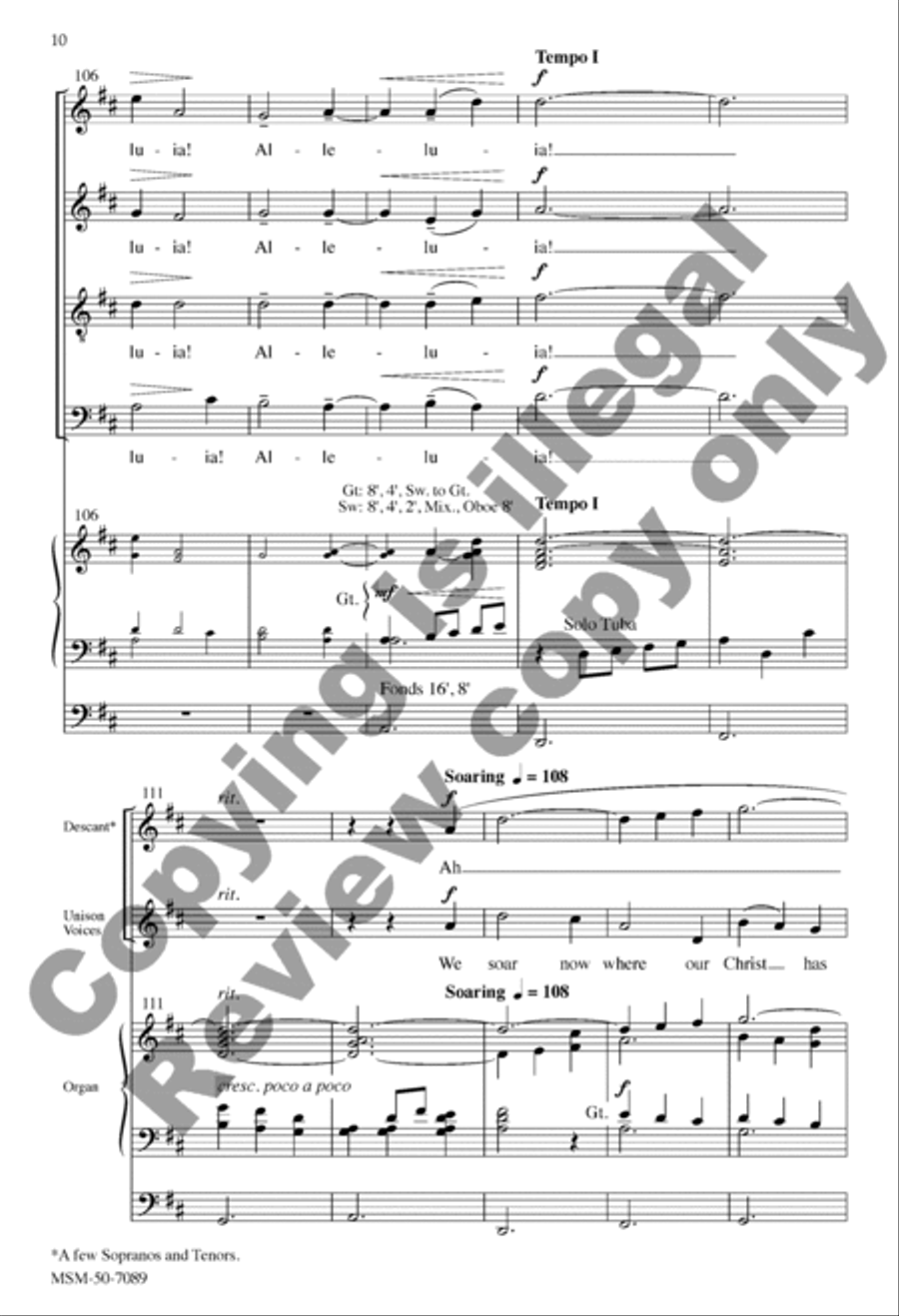Love's Redeeming Work Is Done 4-Part scores gallery preview page 10