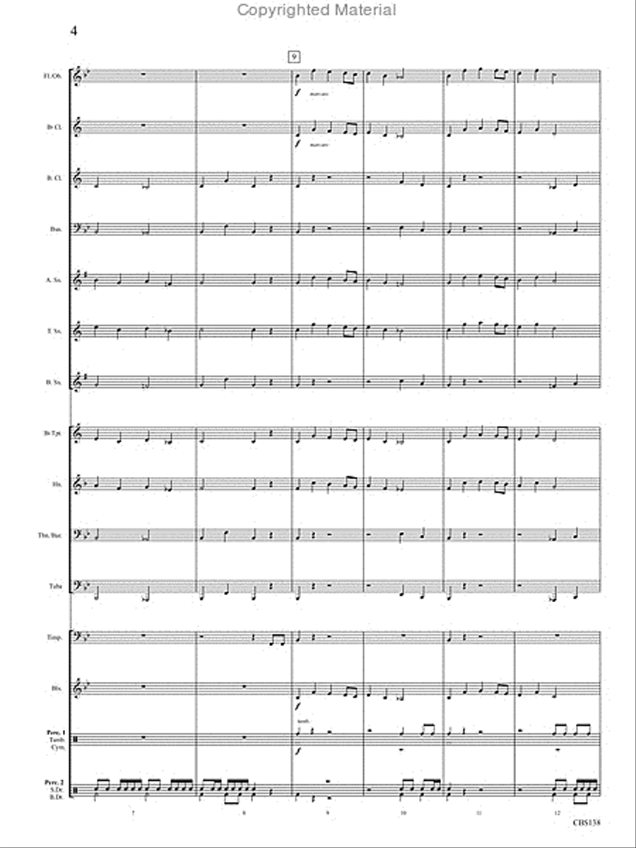 Four Freedoms March Concert Band scores gallery preview page 3