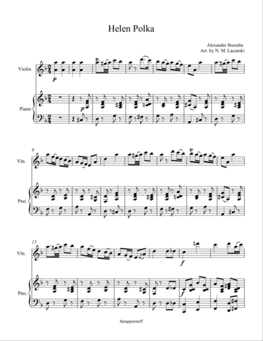 Helen Polka Violin Solo scores gallery preview page 2