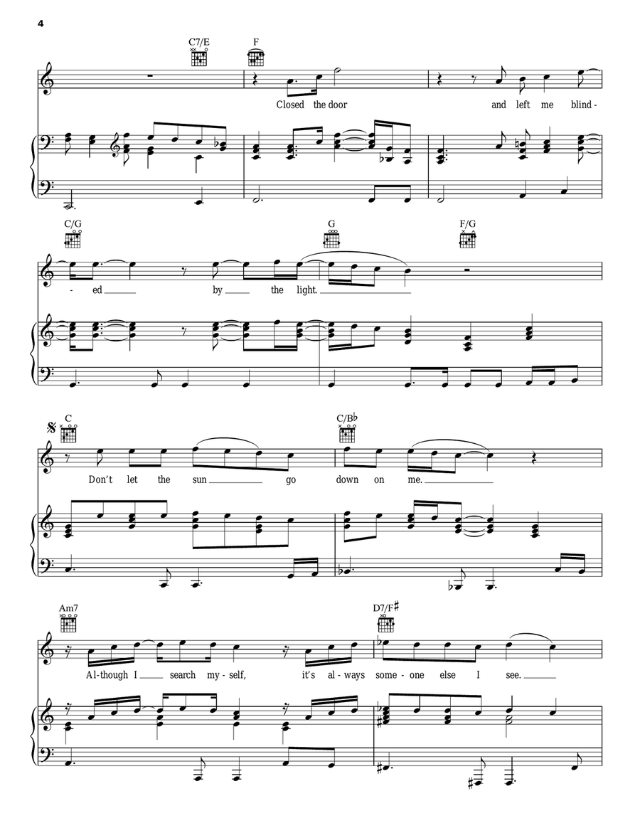 Don't Let The Sun Go Down On Me Acoustic Guitar scores gallery preview page 4