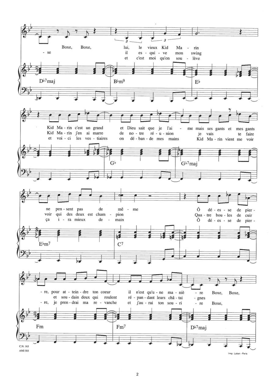 Quatre Boules De Cuir Quatre Boules De Cuir Piano, Vocal scores gallery preview page 2