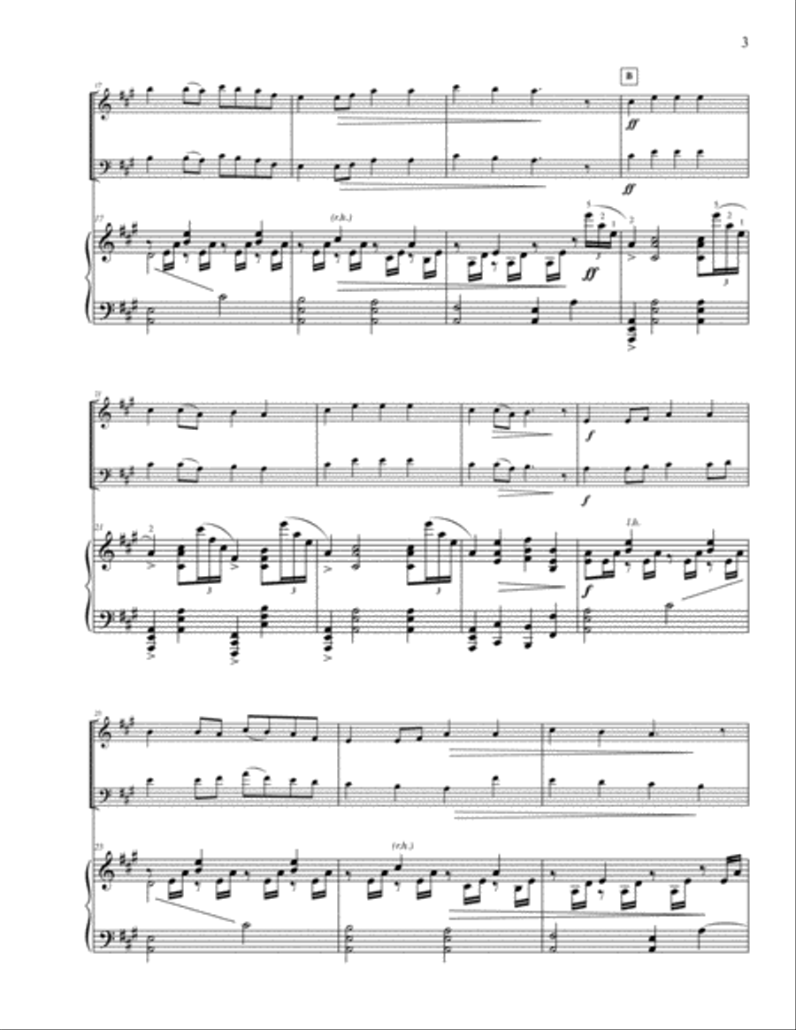 Three More American Hymn Preludes for Violin, Cello and Piano Piano Trio scores gallery preview page 4