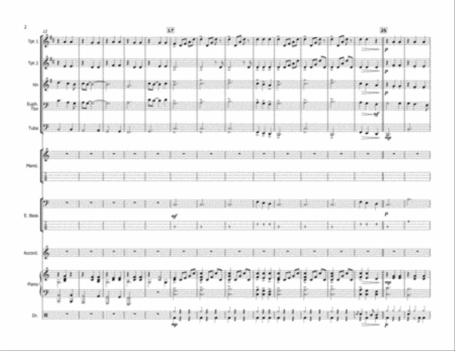 Piano Man Brass Ensemble scores gallery preview page 3