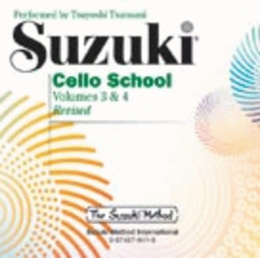 Suzuki Cello School Book 3 And 4 CD