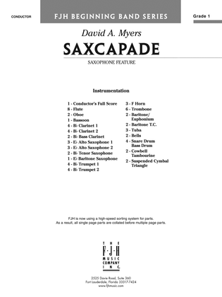 Saxcapade: Score
