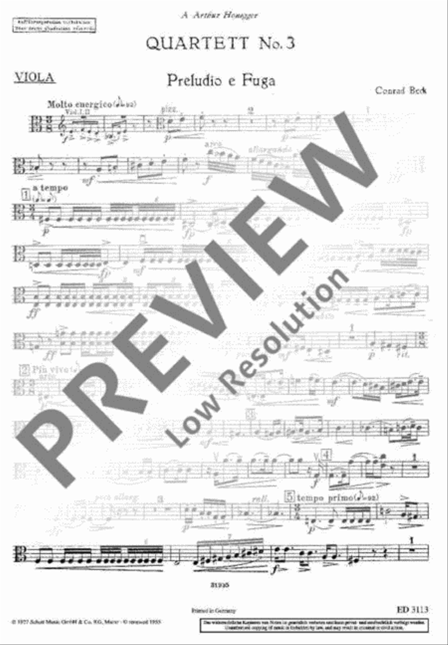 String quartet No. 3 String Quartet scores gallery preview page 20