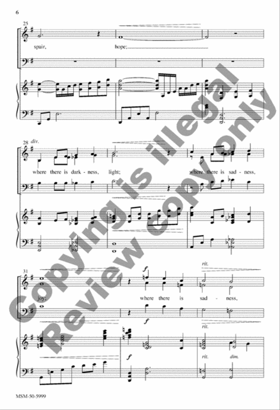 Make Me an Instrument of Your Peace 3-Part scores gallery preview page 5