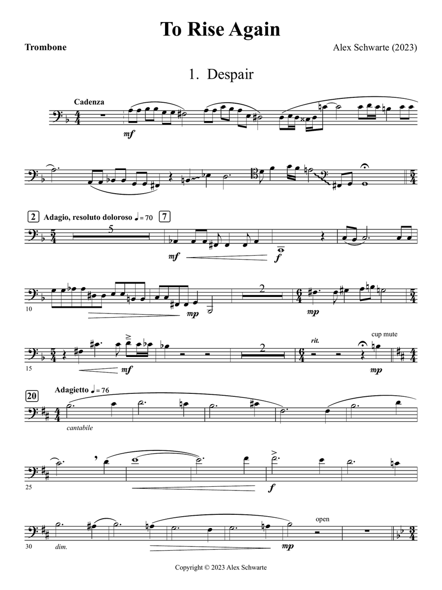 To Rise Again Piano scores gallery preview page 1