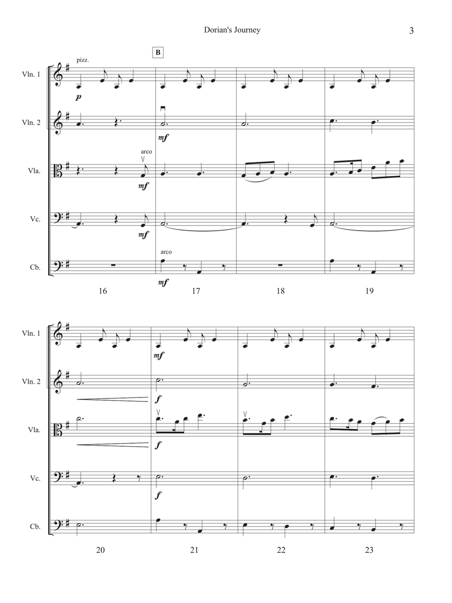 Dorian's Journey String Orchestra scores gallery preview page 5