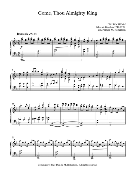 Come Thou Almighty King - Piano Solo image number null