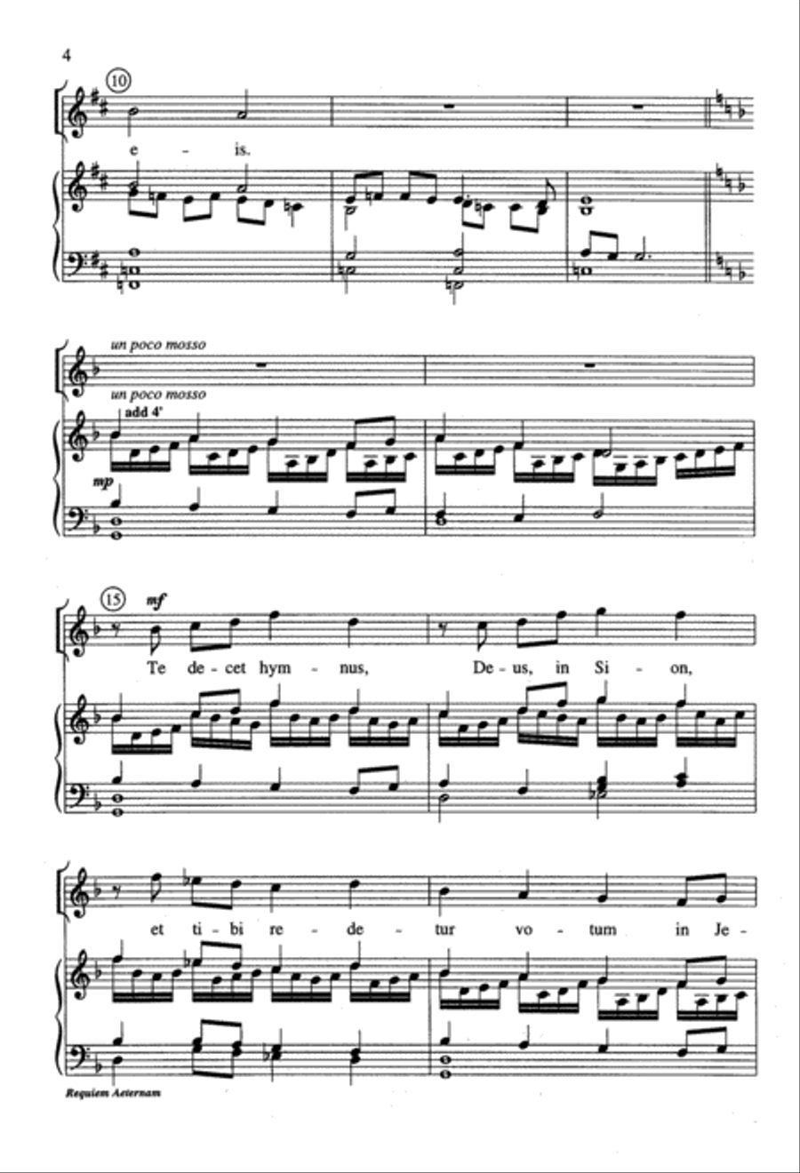 Requiem Aeternam Unison Choir scores gallery preview page 3