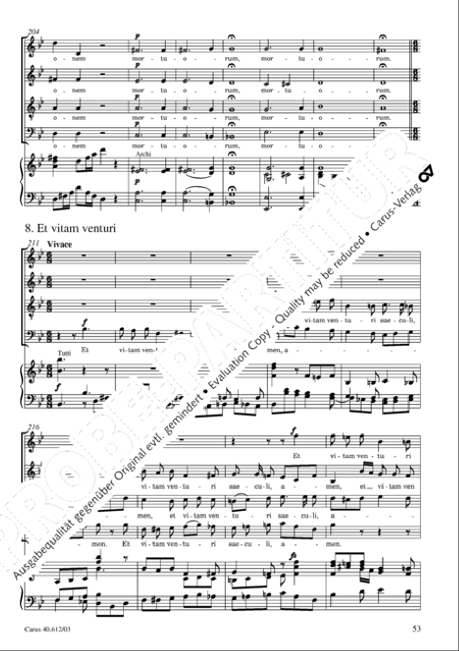 Harmoniemesse in B 4-Part scores gallery preview page 54