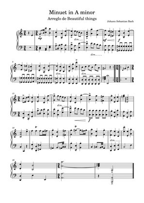 Minuet in A minor-Johann Sebastian Bach
