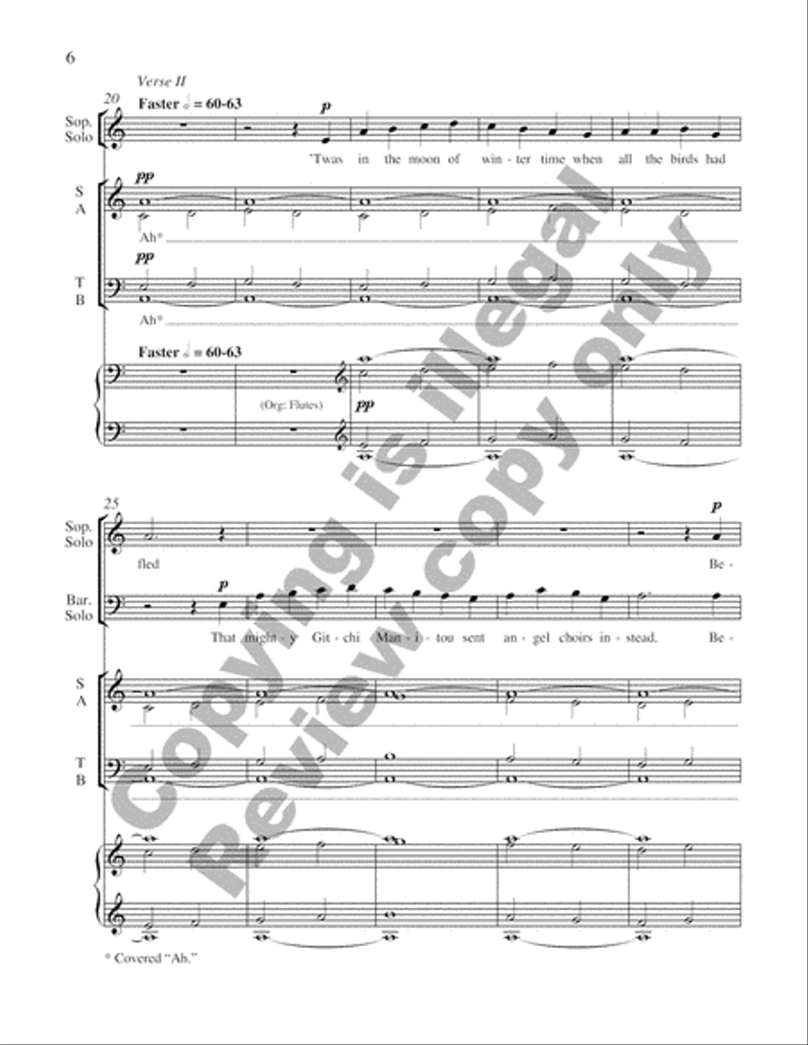 Carols of the Nativity: 3. The Huron Carol 4-Part scores gallery preview page 8