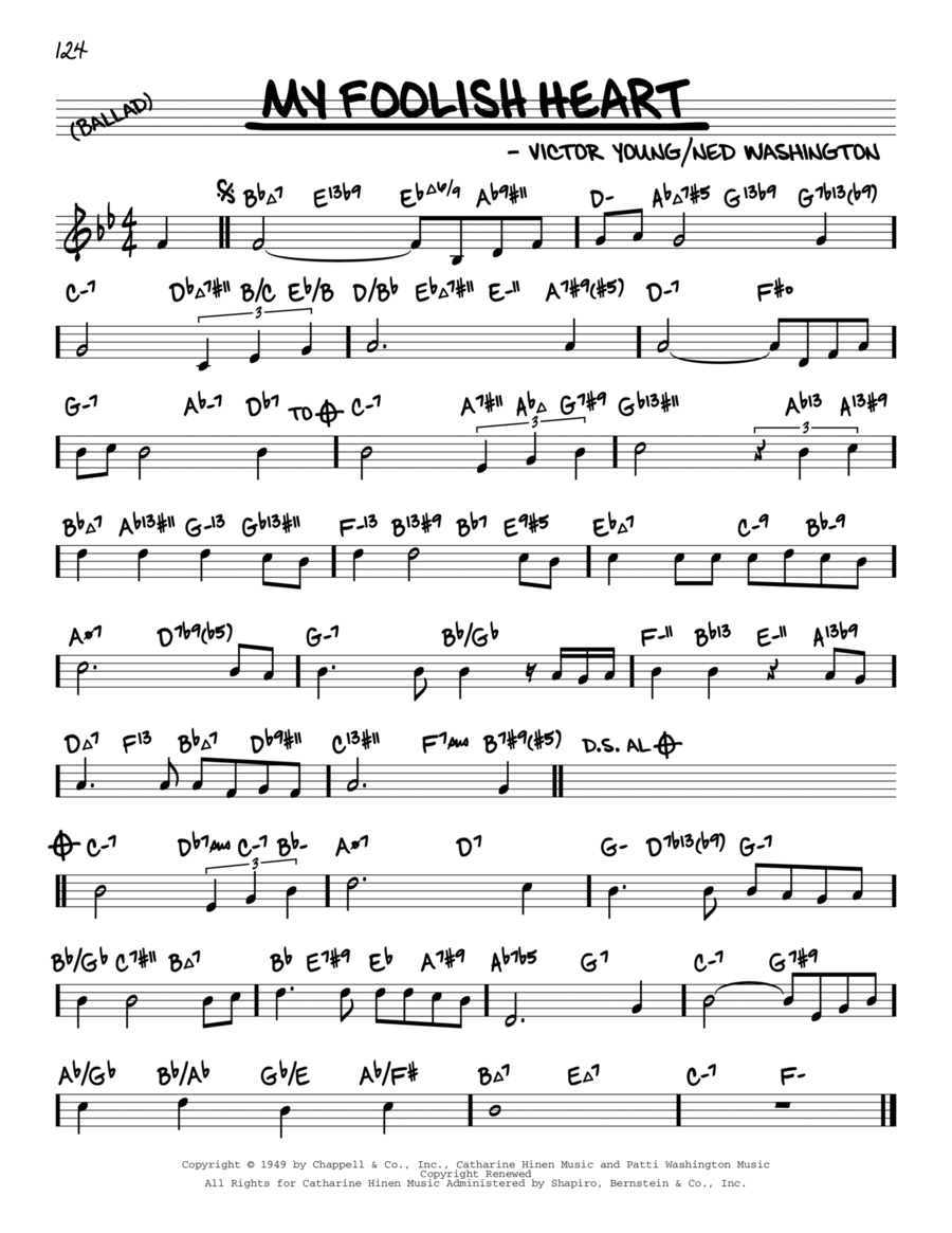 My Foolish Heart (arr. David Hazeltine) Piano scores gallery preview page 1