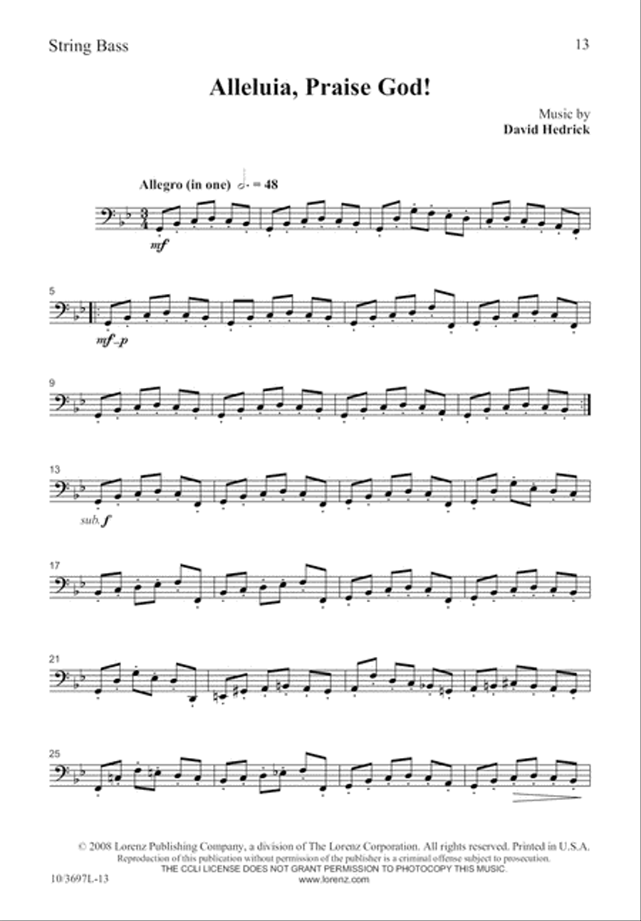 Alleluia, Praise God! Alleluia, Praise God! 4-Part scores gallery preview page 13