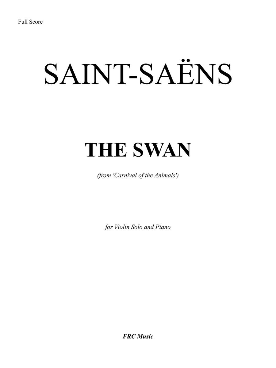 The Swan - for Violin and Piano (as played by Kathryn Stott and Yo Yo Ma) Violin Solo scores gallery preview page 2