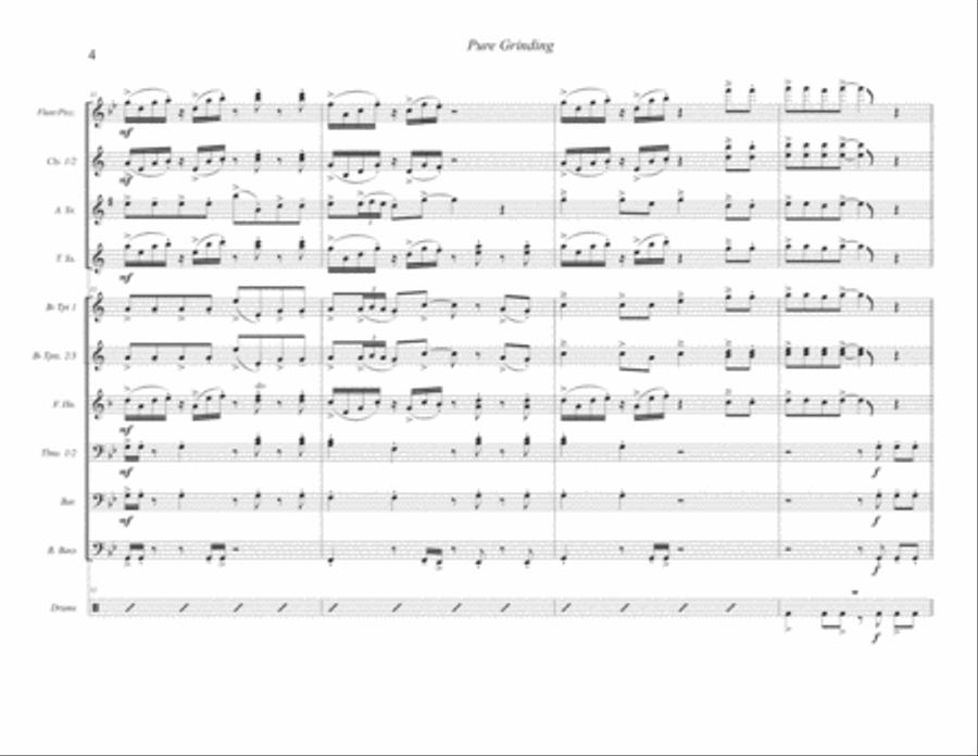 Pure Grinding Marching Band scores gallery preview page 4