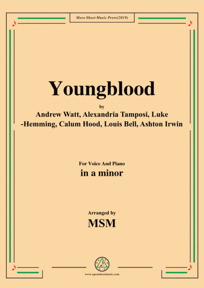 Youngblood,in a minor,for Voice And Piano