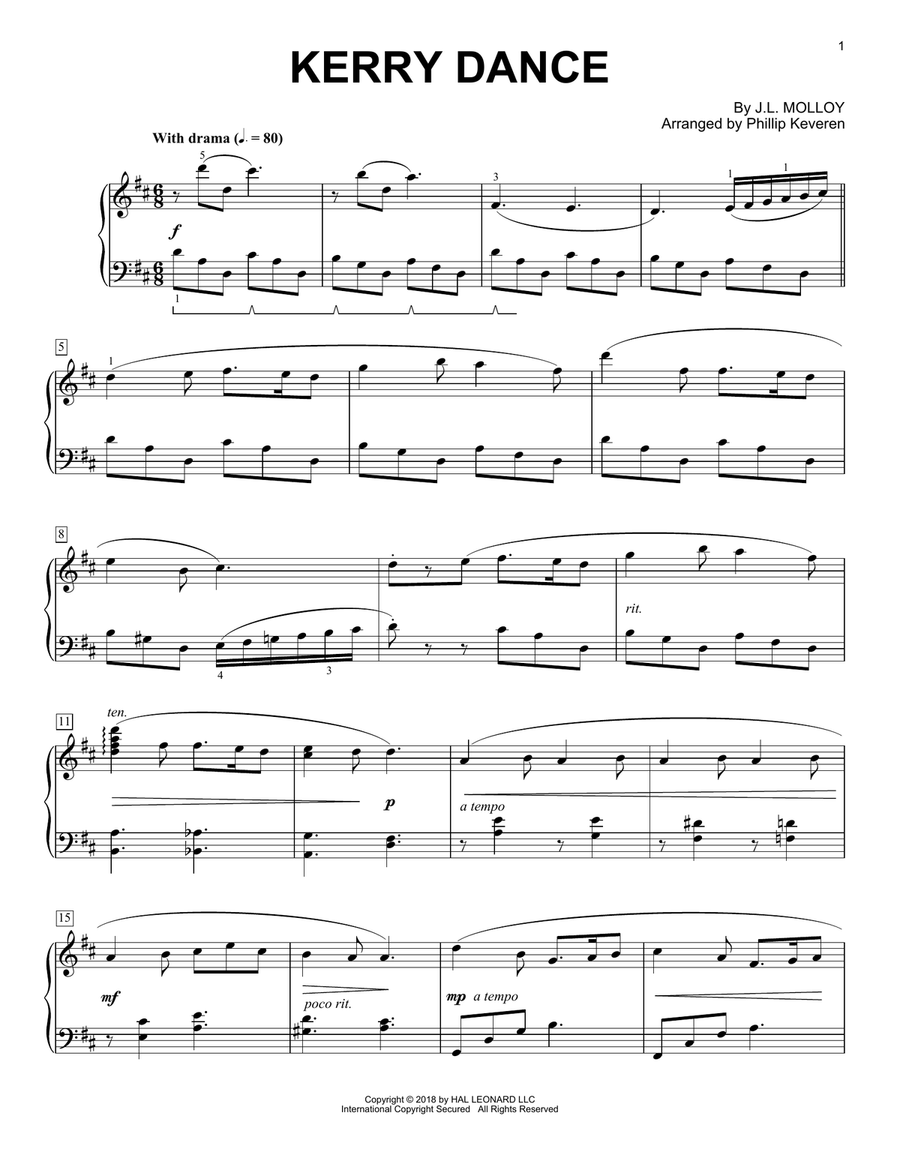 Kerry Dance [Classical version] (arr. Phillip Keveren)