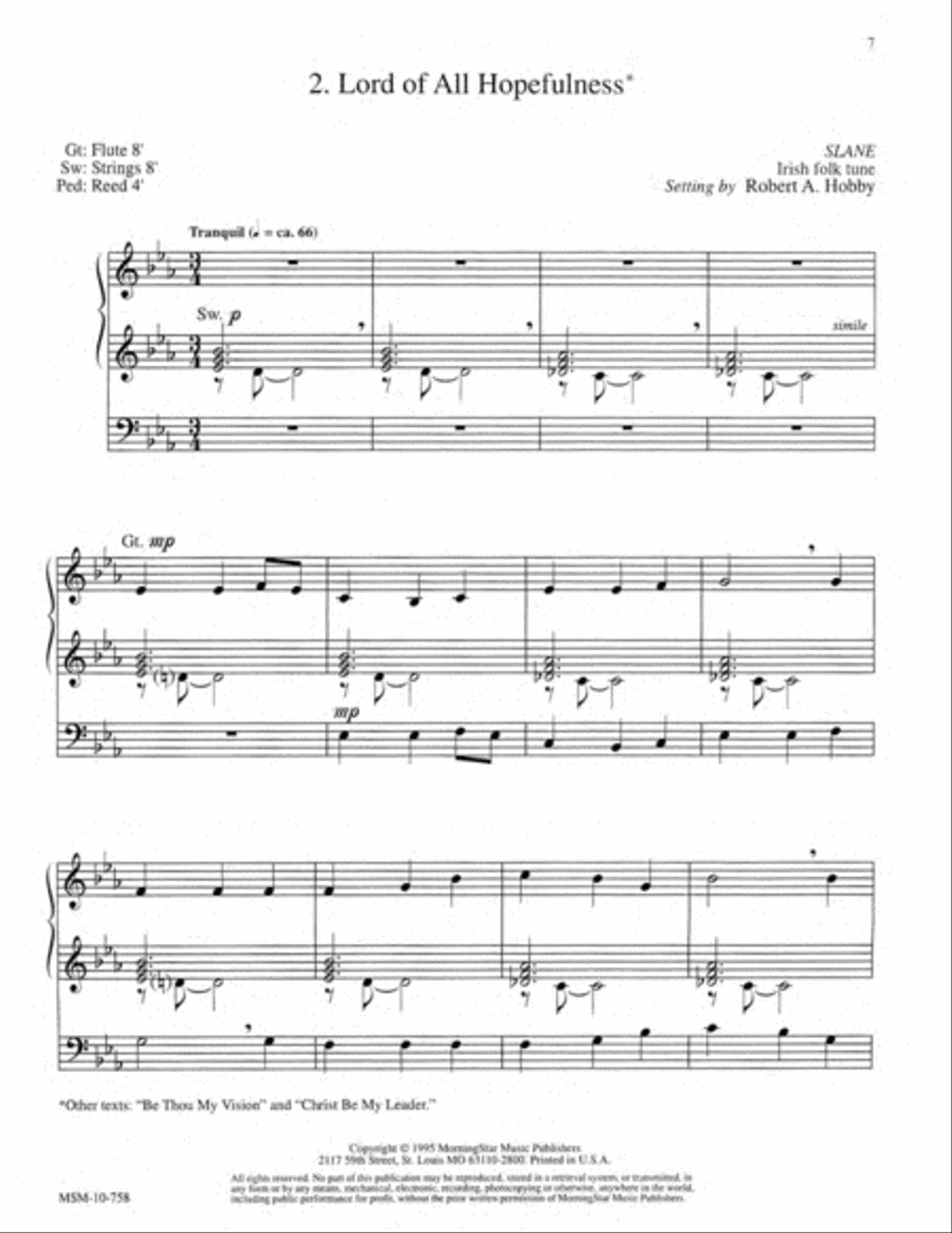 Three Hymns of Praise, Set 3 Organ scores gallery preview page 4