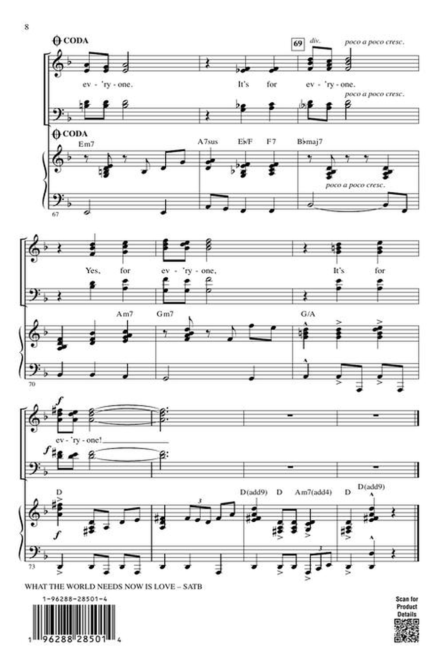 What the World Needs Now Is Love 4-Part scores gallery preview page 6