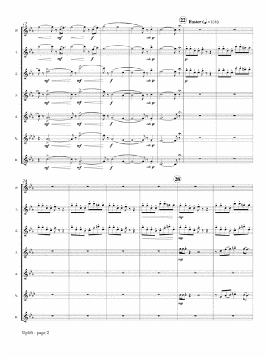 Uplift for Flute Choir Flute Choir scores gallery preview page 3