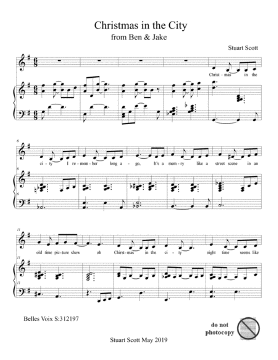 Christmas in the City Voice Solo scores gallery preview page 1