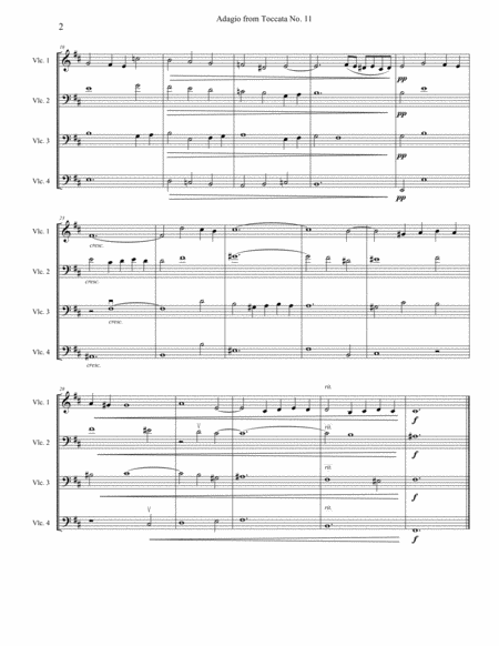 Adagio by Georg Muffat for four cellos (intermediate cello quartet)