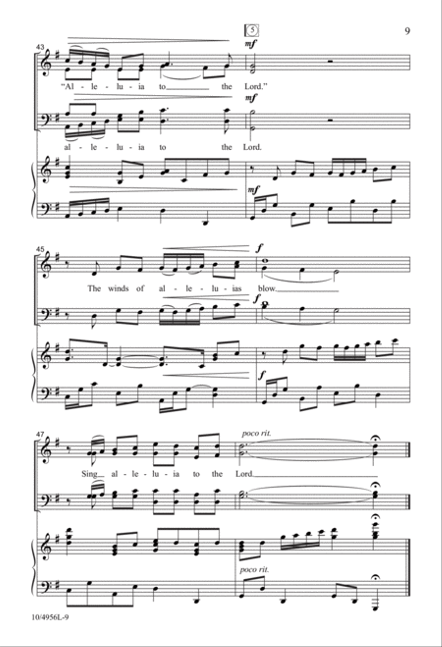 Winds of Alleluia 4-Part scores gallery preview page 9