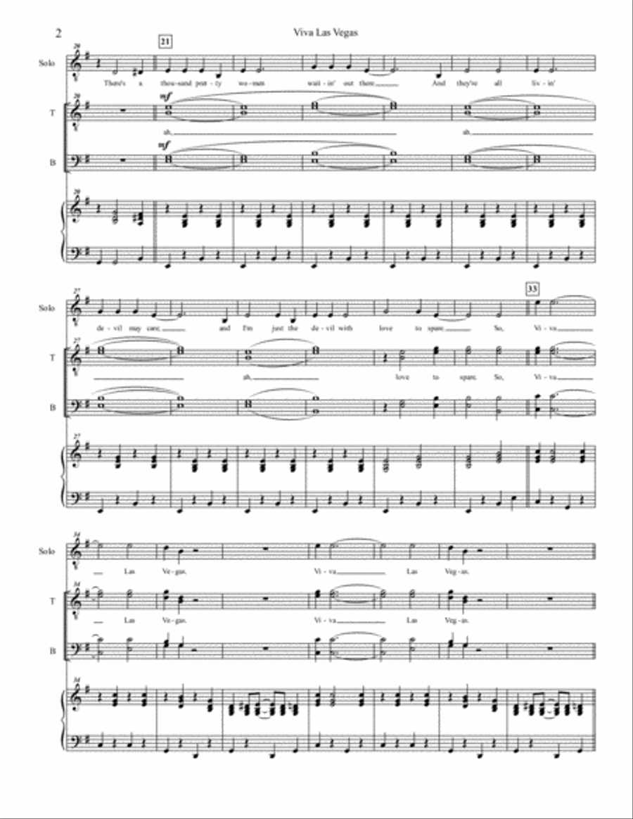 Viva Las Vegas from VIVA LAS VEGAS TTBB scores gallery preview page 2