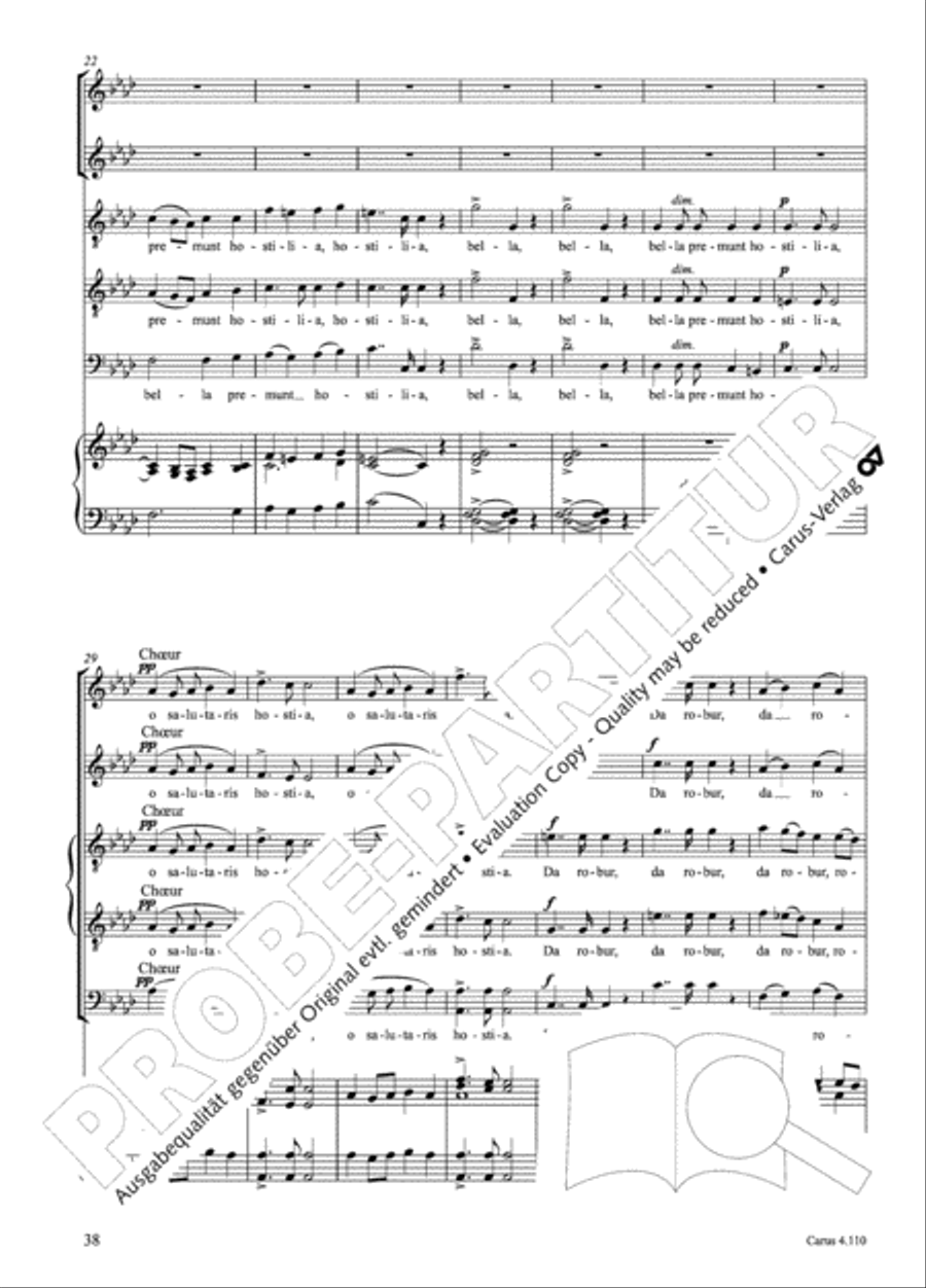 20 Latin Motets (Chants sacres latin/ 20 latein. Motetten) 4-Part scores gallery preview page 39