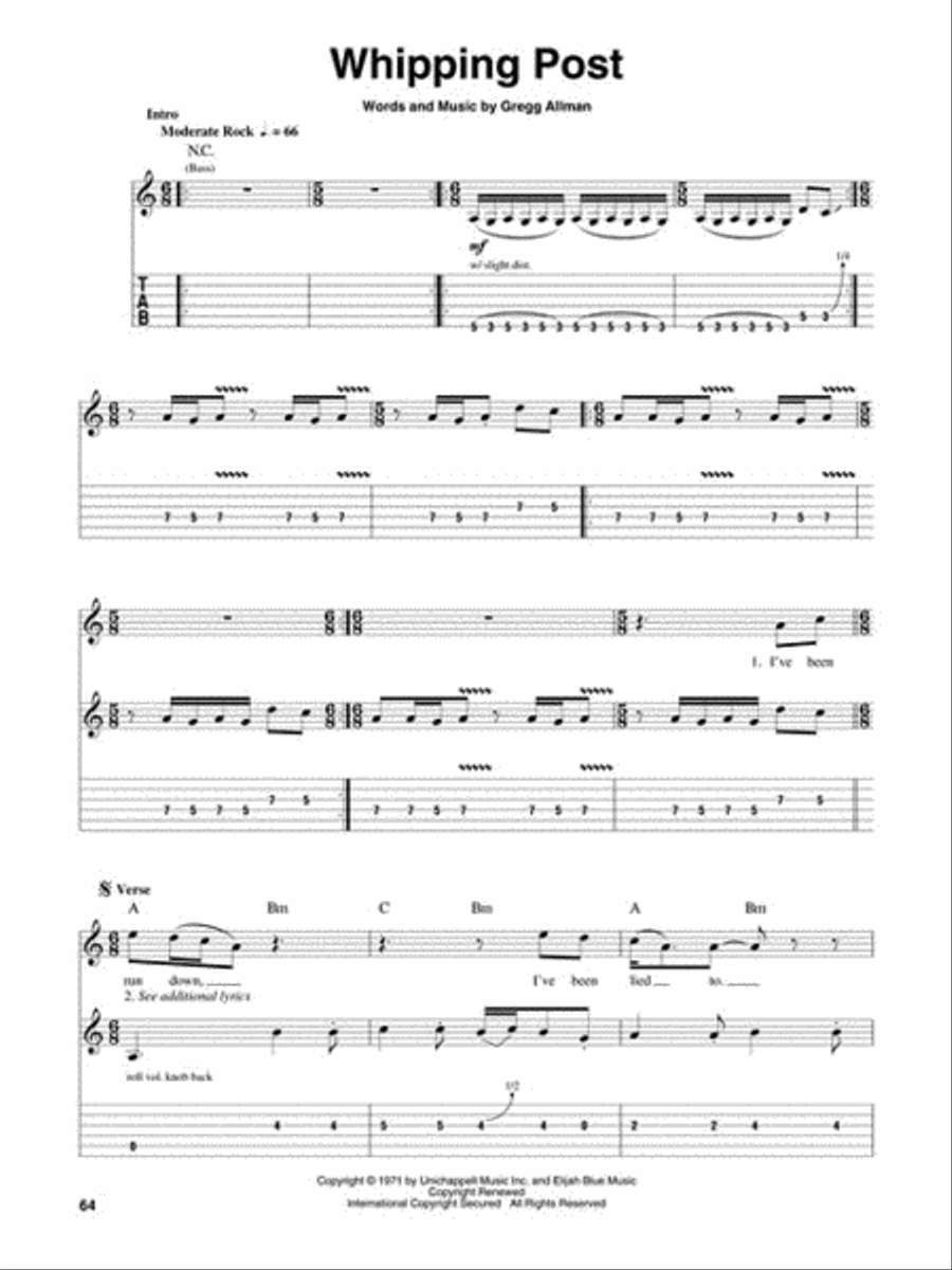 Duane Allman Duane Allman Guitar Tablature scores gallery preview page 8
