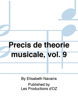 Book cover for Précis de théorie musicale, vol. 9