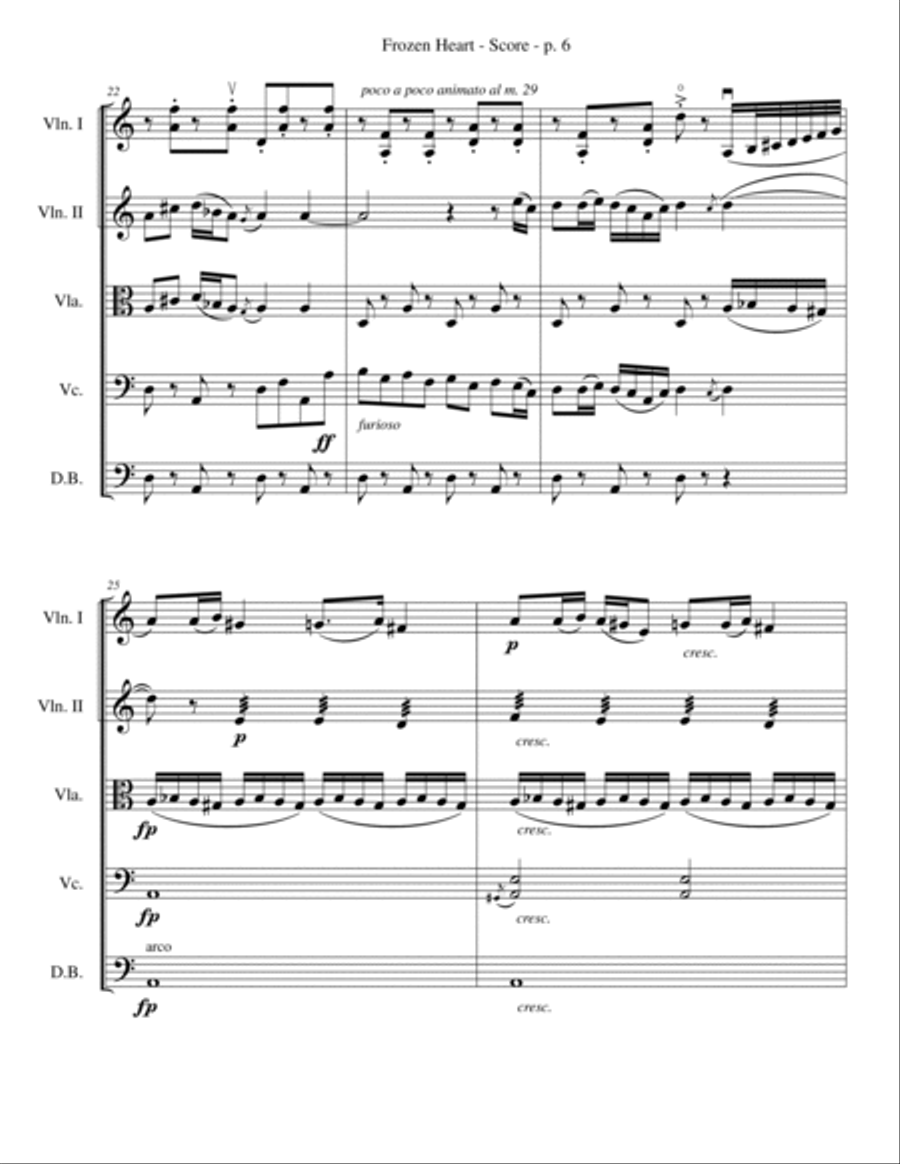 Frozen Heart String Quartet scores gallery preview page 6