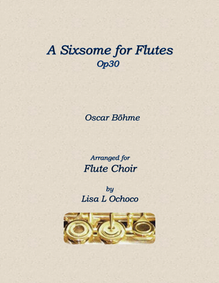 Book cover for A Sixsome for Flutes Op30 for Flute Choir