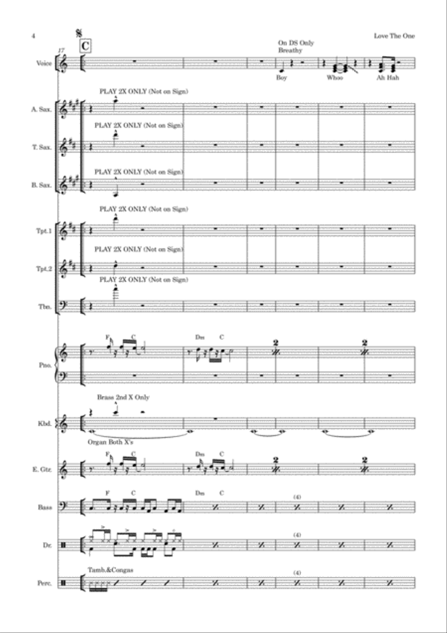 Love The One You're With Tenor Saxophone scores gallery preview page 4